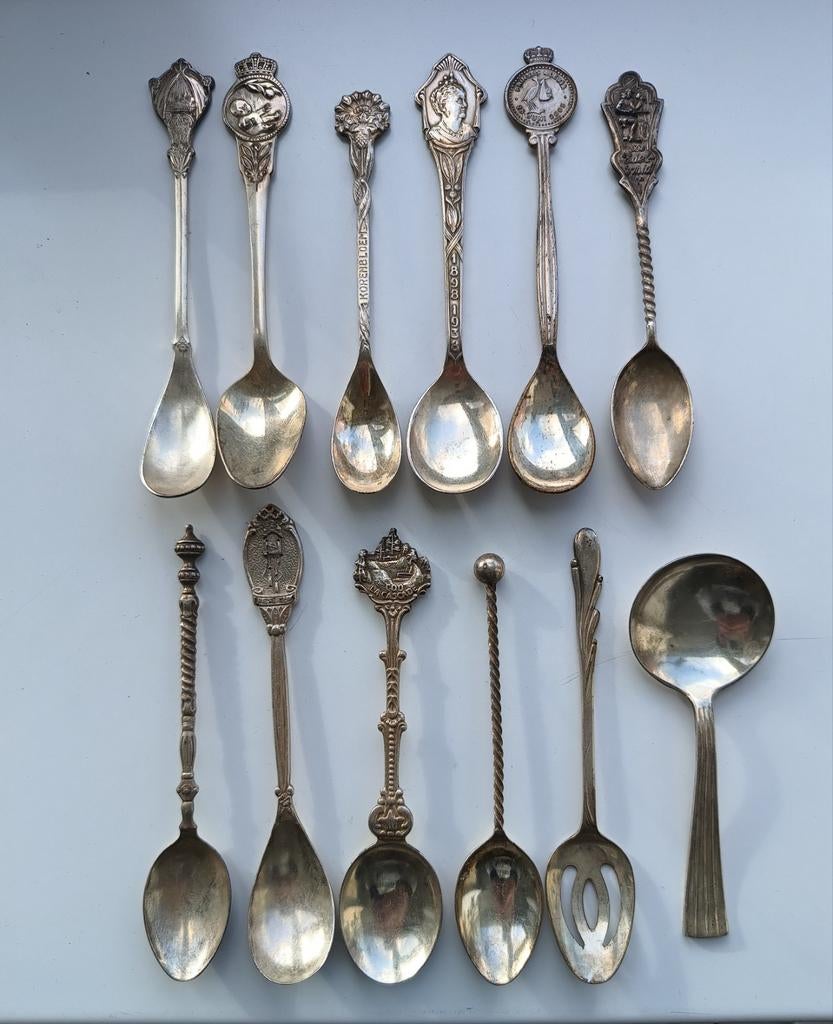 Collectie verzilverde lepels, Ophalen of Verzenden