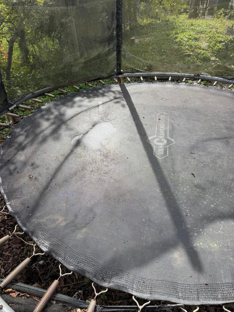 Trampoline v Cranenbroek met veiligheidsnet & beschermrand., Ophalen, Gebruikt