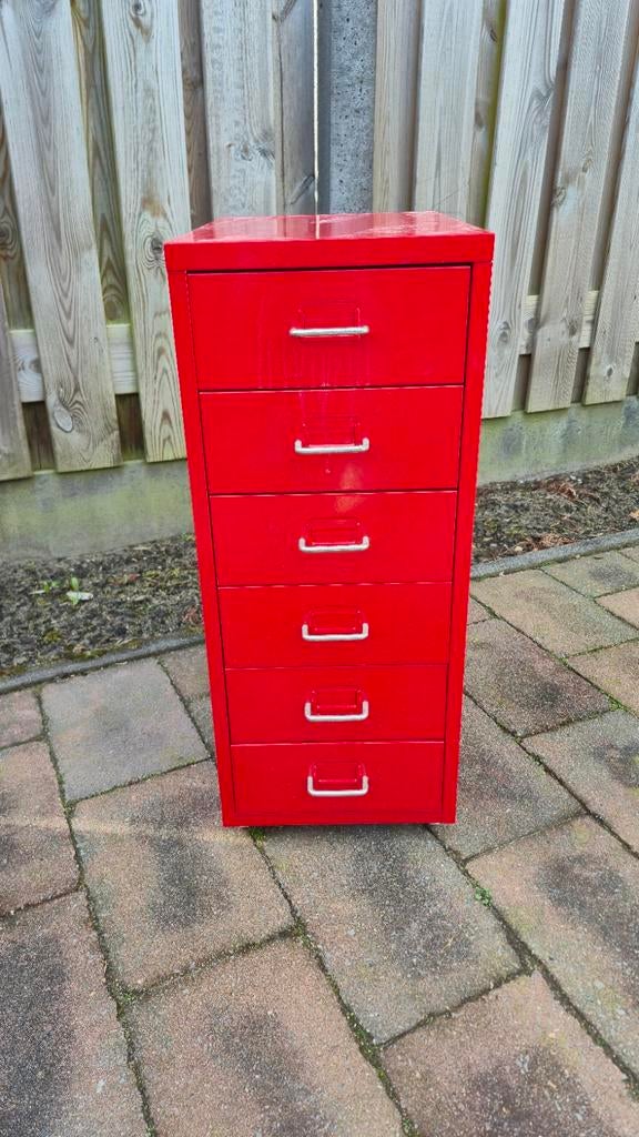 Ikea ladekast rood, Ophalen, Minder dan 50 cm, Gebruikt, 5 laden of meer