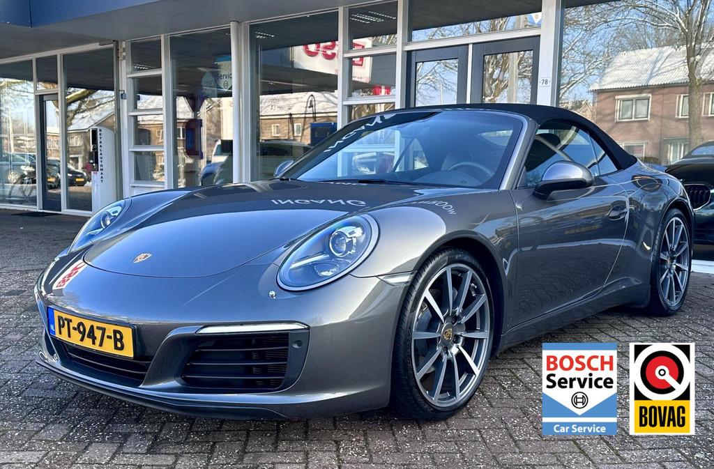 Porsche 911 Cabrio 3.0 Carrera NAP! Leer, Sportuitlaat, Blue, Auto's, Achterwielaandrijving, Gebruikt, Euro 6, Cabriolet