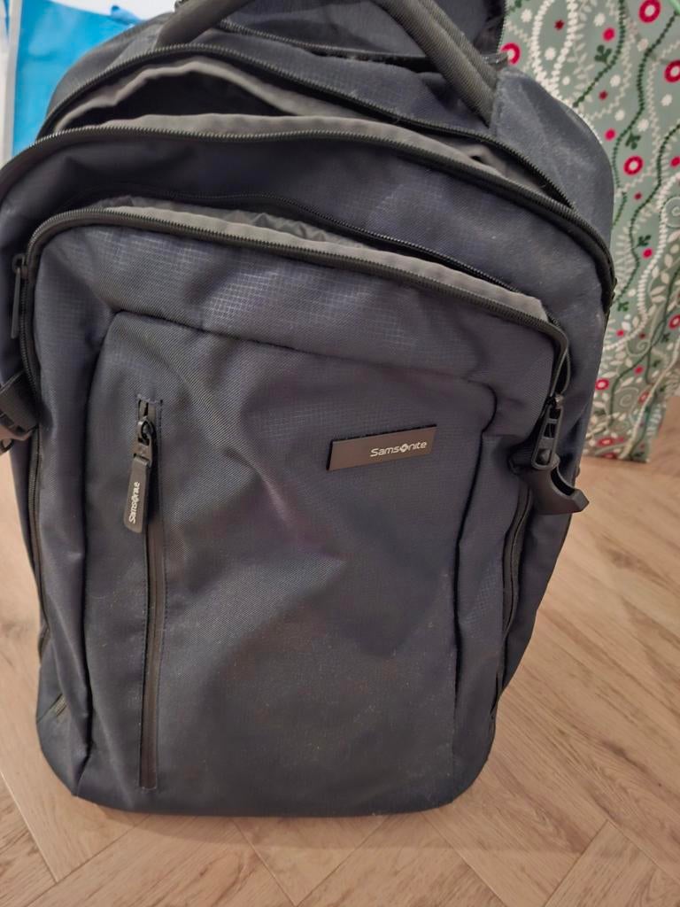 Samsonite Laptop Trolley donkerblauw, Computers en Software, Laptoptassen, Zo goed als nieuw, Trolleytas, 15 inch, Ophalen