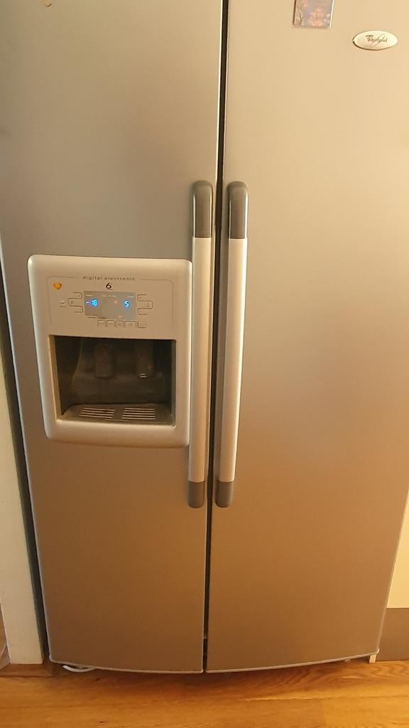 Whirlpool Amerikaanse koelkast, Ophalen, Gebruikt, 200 liter of meer, 60 cm of meer