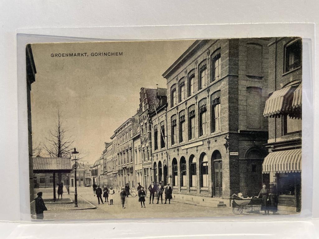 Gorinchem - Groenmarkt, Verzenden, 1920 tot 1940, Gelopen, Zuid-Holland