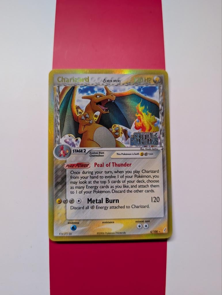 Charizard Pokémon Kaart - Crystal Guardians (Foil), Ophalen of Verzenden, Gebruikt, Losse kaart, Foil