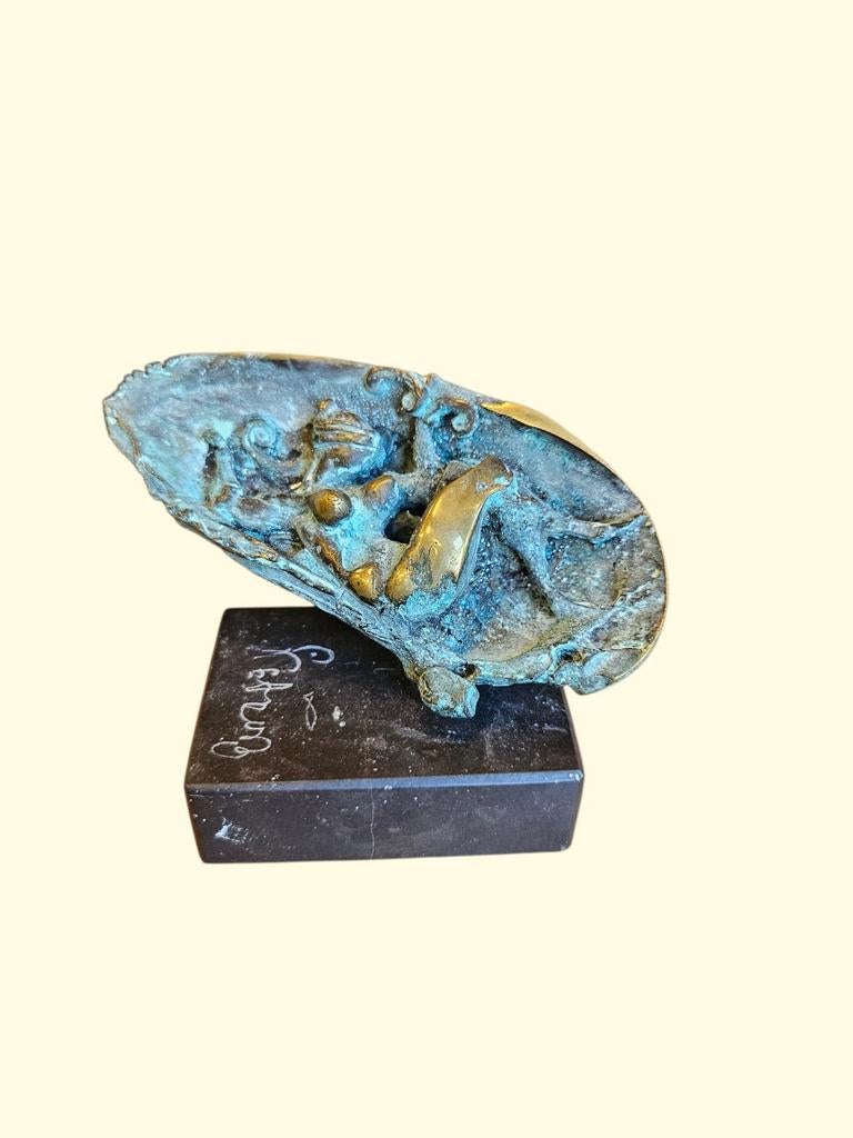 Unieke bronzen sculptuur op marmeren sokkel, Ophalen