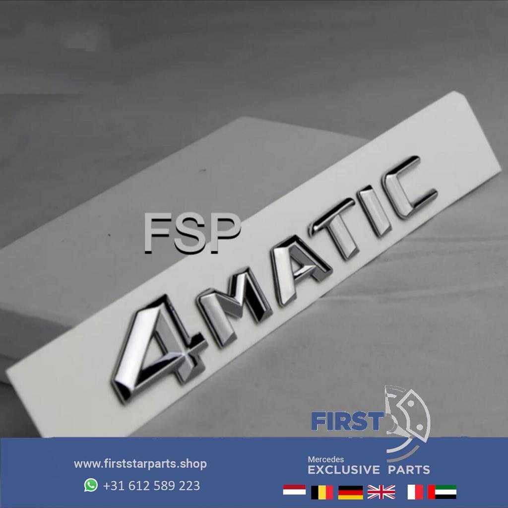 LETTERS 4MATIC LOGO CHROOM Mercedes A CLA C E GLC GLE G Klas, Gebruikt, -, Ophalen of Verzenden, Achter
