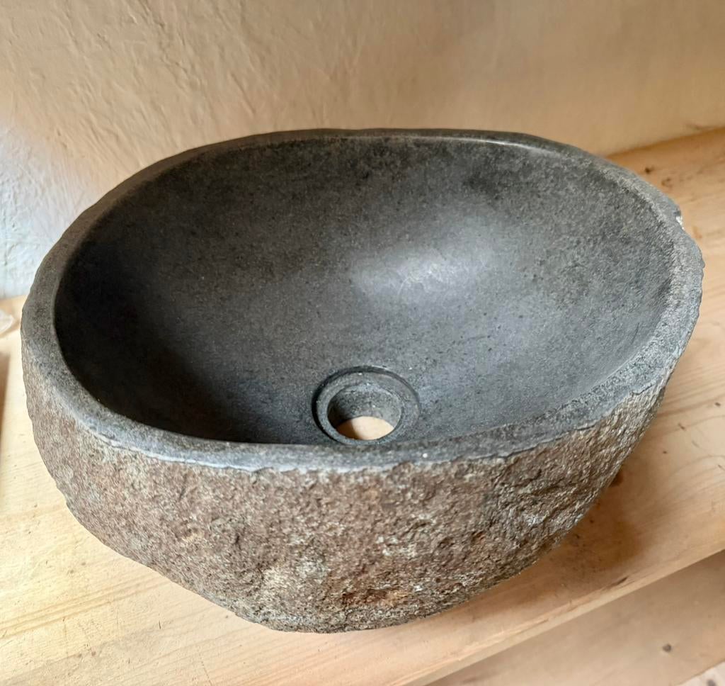 Keien wasbak hardsteen 16x30x35, Zo goed als nieuw, Minder dan 100 cm, Wasbak of Wastafel, 25 tot 50 cm