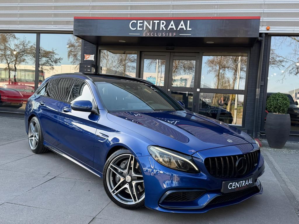 Mercedes-Benz C-klasse Estate AMG C63 Pano|Burmester|Memory|, Automaat, Achterwielaandrijving, Blauw, Leder
