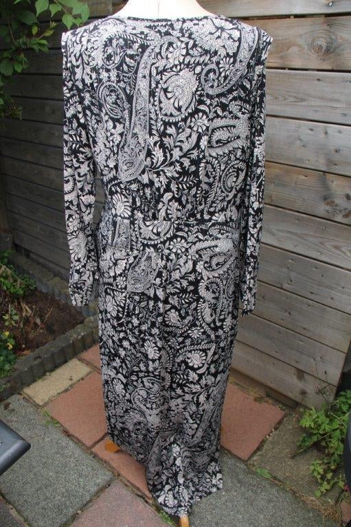 Jurk zwart/ creme/ goud K-Design mt XL Maxi Vaste prijs, K-design, Verzenden, Zwart, Maat 46/48 (XL) of groter