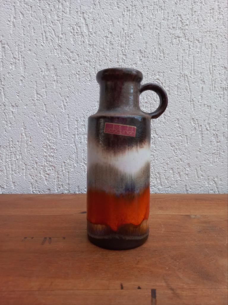 Mooie Scheurich vaas. Oorvaas. Vintage keramiek, Ophalen of Verzenden