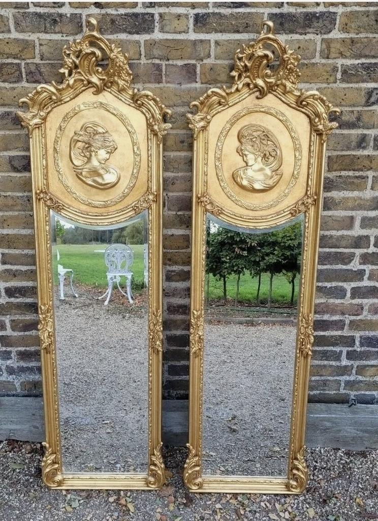 Set Elegante passpiegels met een gedetailleerd amulet, Ophalen, Minder dan 50 cm, Nieuw, Minder dan 100 cm