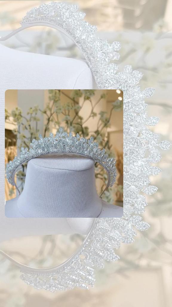 Kroon - Tiara - Bruid haaraccessoire, Ophalen of Verzenden, Zo goed als nieuw