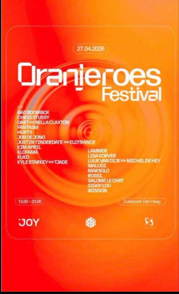 Oranjeroes ticket 2026, Tickets en Kaartjes, Evenementen en Festivals, Eén persoon