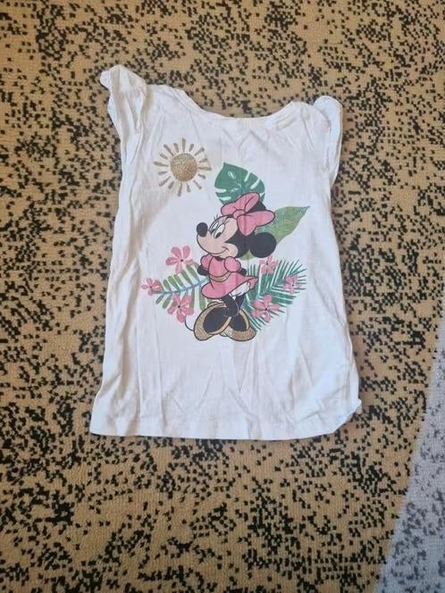 Wit minnie mouse tshirt Maat 98 hh, Disney, Disney, Meisje, Onbekend