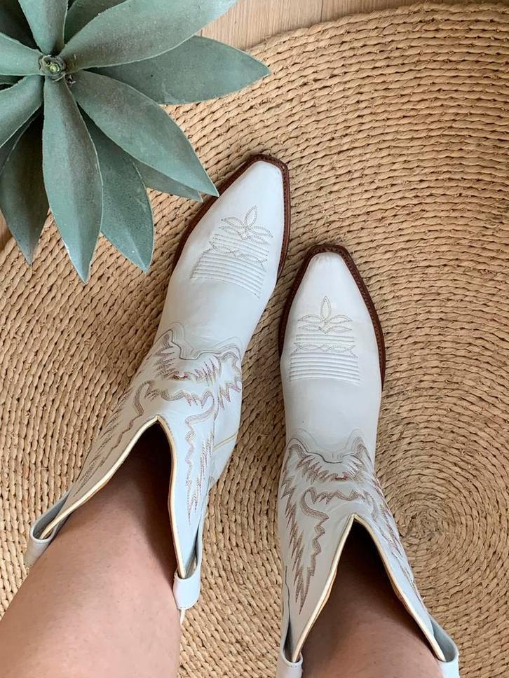 Old West cowboylaarzen 38 39 western boots laarzen, Kleding | Dames, Schoenen, Hoge laarzen, -, Wit, -