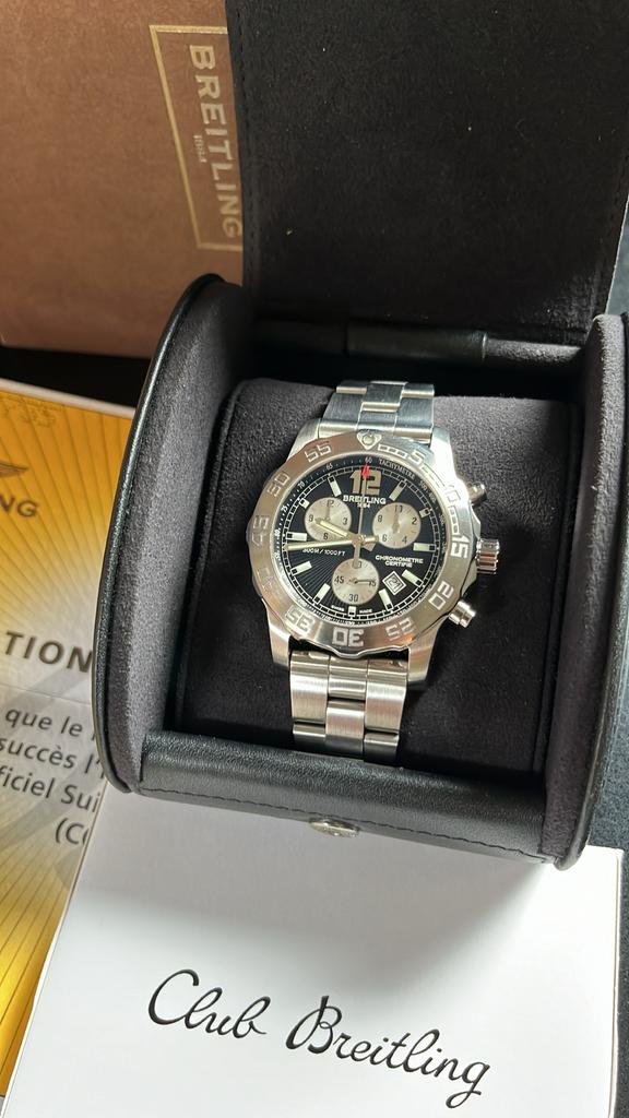 Breitling Colt Chronograph II A73387 Full set, Staal, Staal, Breitling, Polshorloge