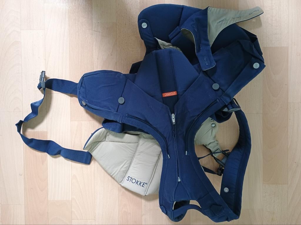 Stokke MyCarrier Draagzak - Donkerblauw, Overige merken, Gebruikt, Buik of Rug, Ophalen of Verzenden