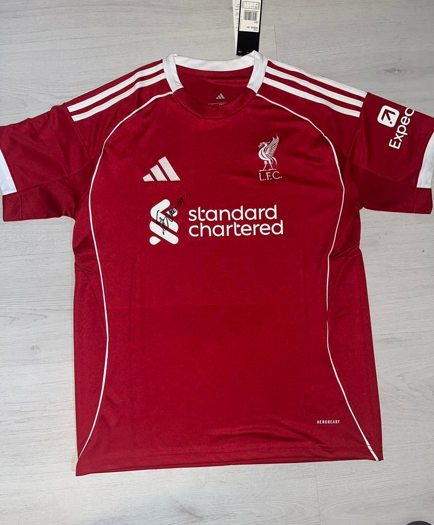 Liverpool FC Thuisshirt met handtekening Vigil van Dijk, Ophalen of Verzenden, Zo goed als nieuw, Shirt