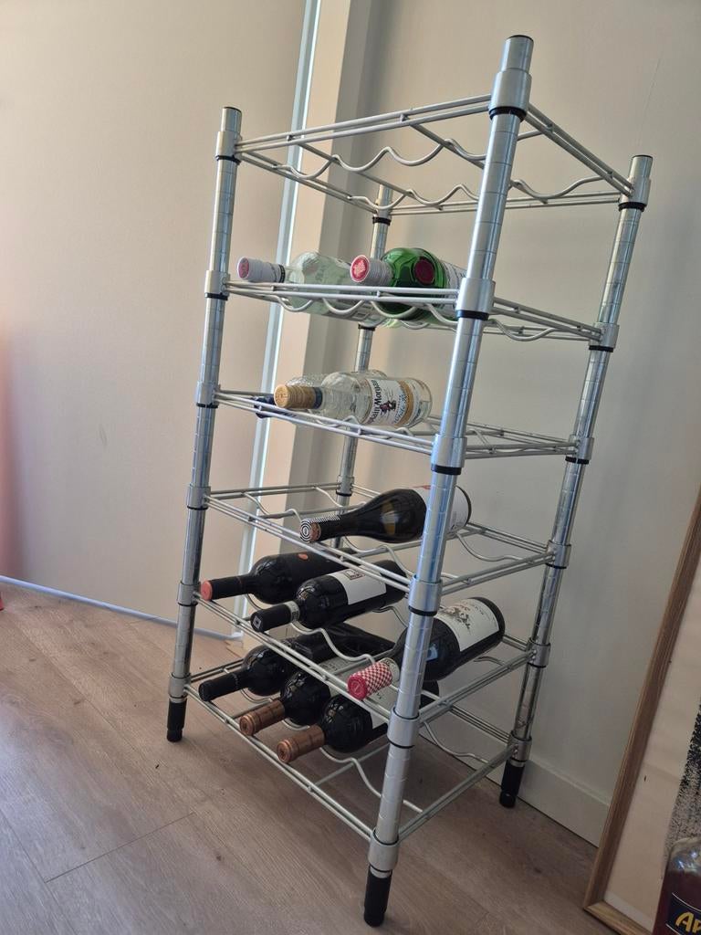 Flessenrek / wijnrek OMAR van IKEA, Ophalen, Gebruikt, 15 tot 25 flessen, Metaal