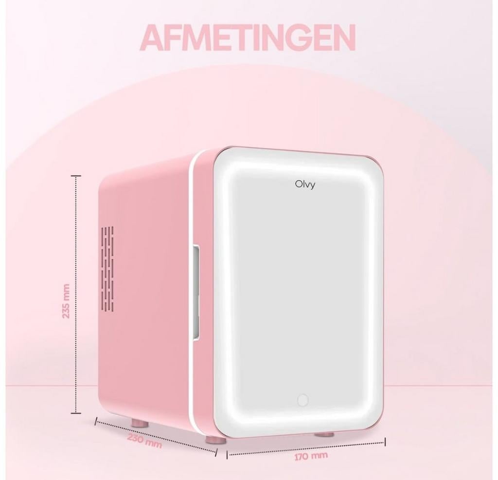 Olvy mini koelkast roze, Witgoed en Apparatuur, Koelkasten en IJskasten, Ophalen of Verzenden, Zo goed als nieuw, Zonder vriesvak
