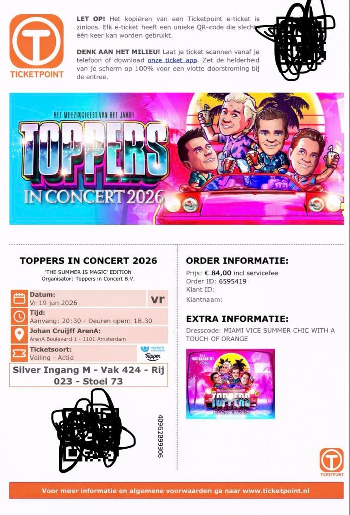 Toppers in concert 2026 2 tickets, Twee personen, Juni