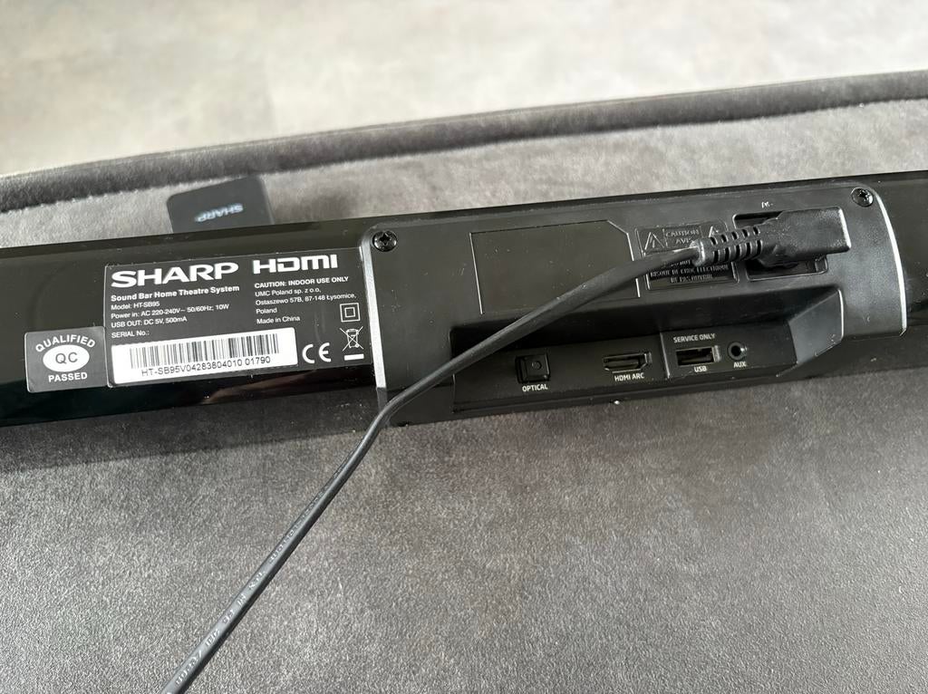 Sharp Soundbar HT-SB95- Krachtig geluid voor uw TV, Ophalen of Verzenden, Bluetooth, Zo goed als nieuw