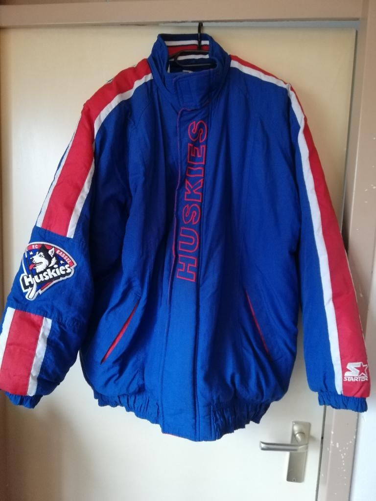 EC Kassel Huskies vintage full zip Starter Jacket, Blauw, Maat 56/58 (XL), Ophalen of Verzenden, Zo goed als nieuw