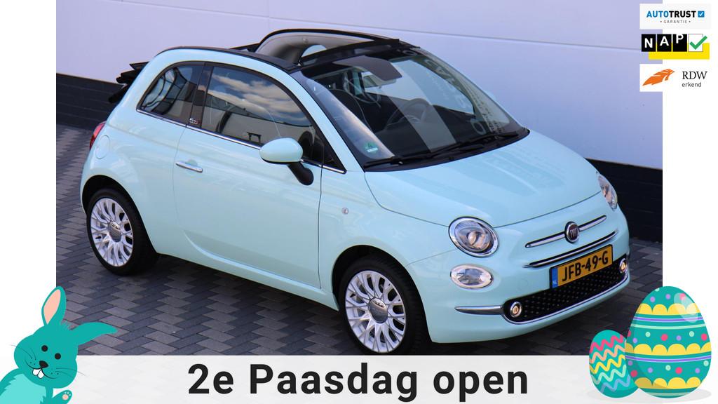 Fiat 500 C 1.2 Verde Lattementa Apple Digitale cockpit wauw!, Voorwielaandrijving, Stof, Gebruikt, 4 cilinders