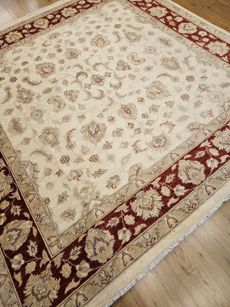 Handgeknoopt oosters tapijt ziegler 240x236, Info@SlatsAntiek.nl, Perzisch, Vof Slats Antiek, Crème