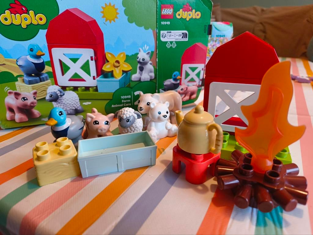 Duplo set met ijsberen, theepot en kampvuur, Ophalen, Duplo