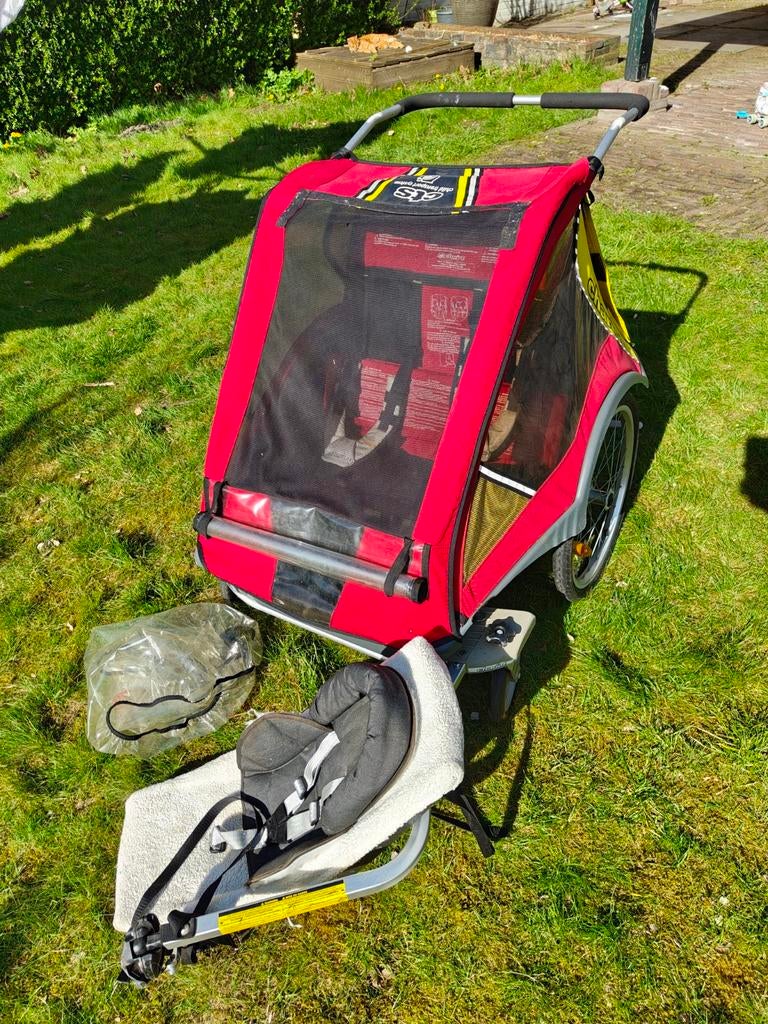Thule Chariot fietskar met loopkar-kit en babyschelp, Ophalen, Gebruikt, Kinderkar, Thule