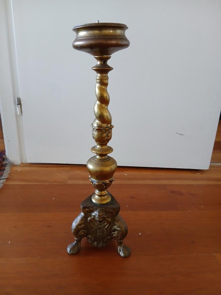 Kerk kandelaar, Antiek en Kunst, Ophalen of Verzenden, Koper of Brons