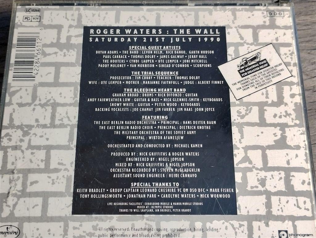 Roger Waters - The Wall [2 CD], Ophalen of Verzenden, Zo goed als nieuw, Poprock