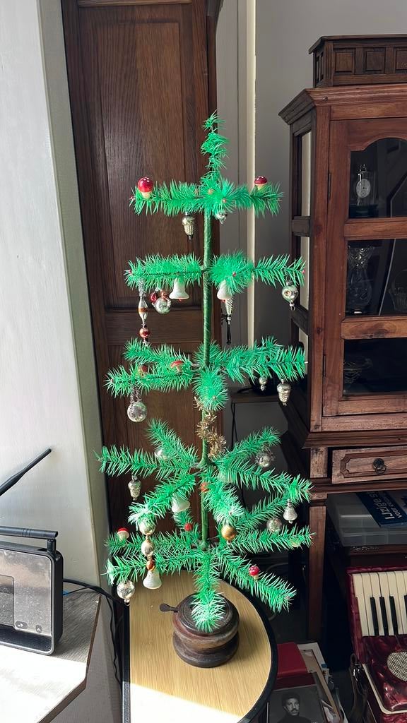 Vintage Retro kerstboompje, 77 cm., Diversen, Kerst, Ophalen of Verzenden, Zo goed als nieuw