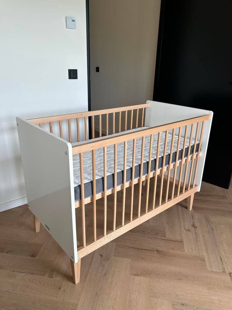 Bopita ledikant (Wit/Naturel) + ‘Best uit de Test’ matras, Ophalen, Gebruikt, Ledikant