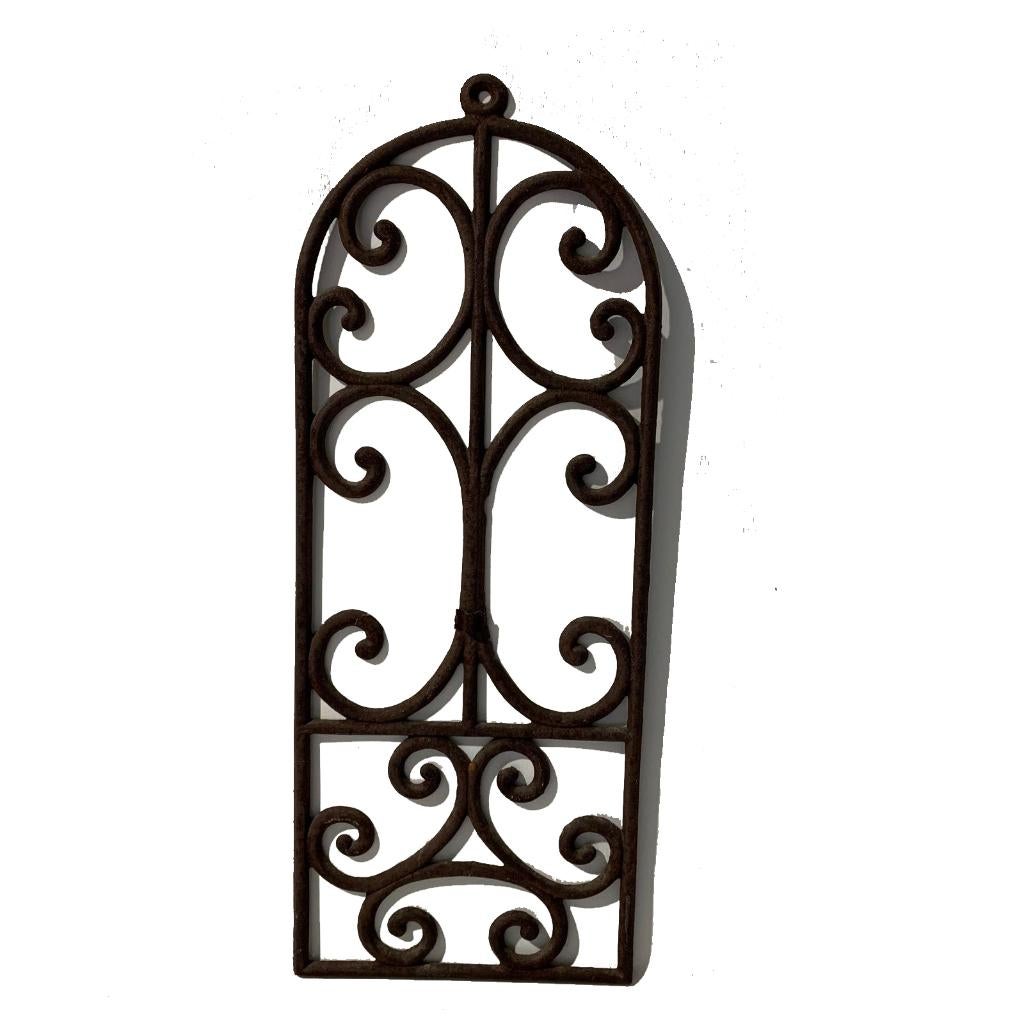 Oude brocante wandplaat van smeedijzer 65x25,5 cm., Ophalen of Verzenden