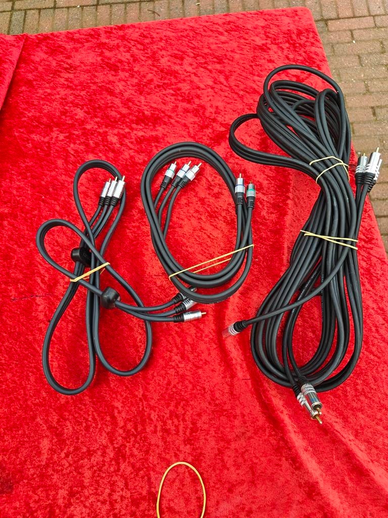 Component kabels 1m-1.5m- 4m luxe uitvoering, Overige merken, Soundbar, 70 watt of meer, Ophalen of Verzenden