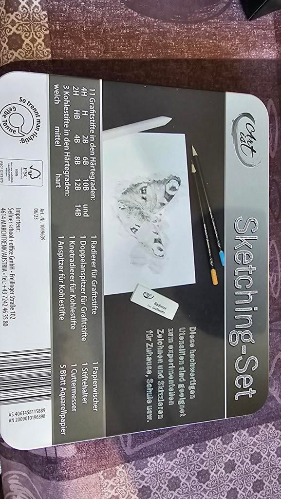 Art Sketching-Set, Ophalen