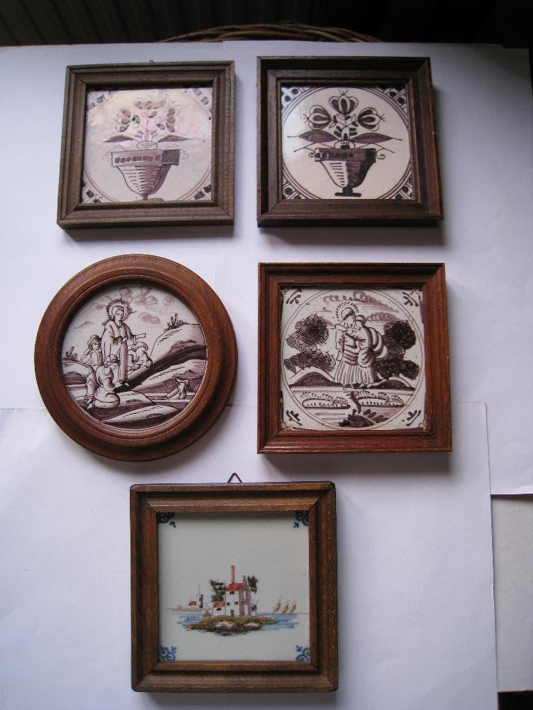 DELFTSE ANTIEKE TEGELS - JESUS IN HOF v. OLIJVEN -  ETC., Verzenden