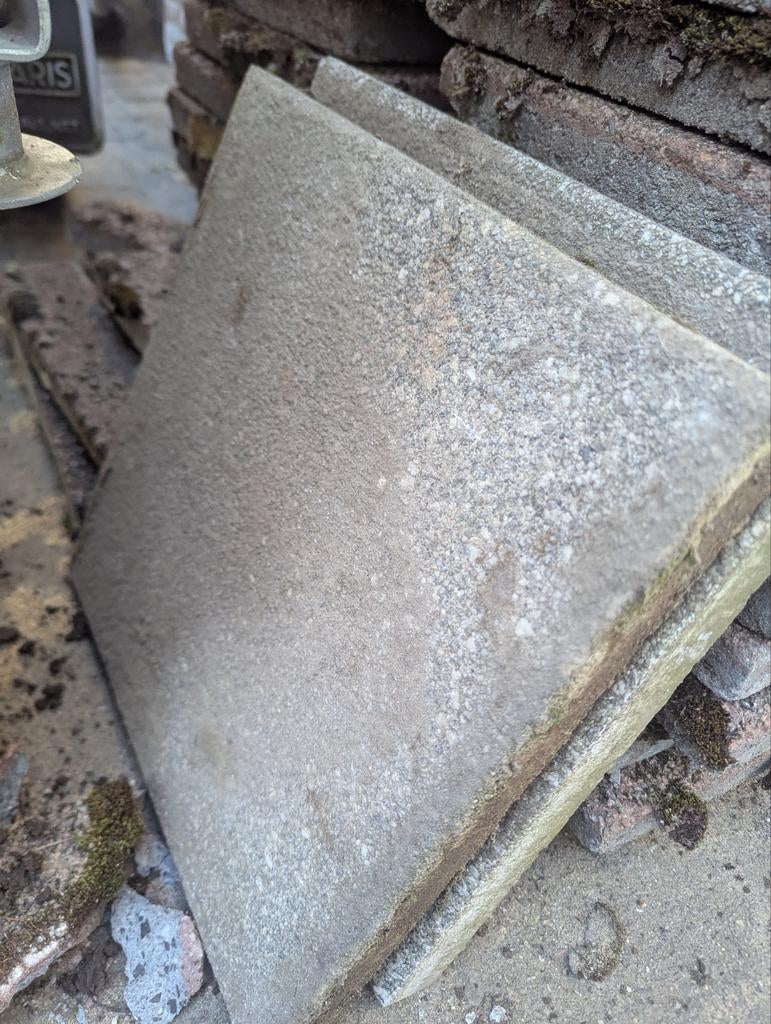 Gratis af te halen: Gebruikte stoeptegels, Tuin en Terras, Gebruikt, Ophalen of Verzenden, 10 m² of meer, Beton