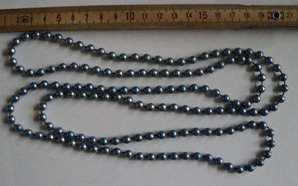 s008) ketting lichtblauw, Ophalen of Verzenden, Gebruikt, Blauw, Kunststof