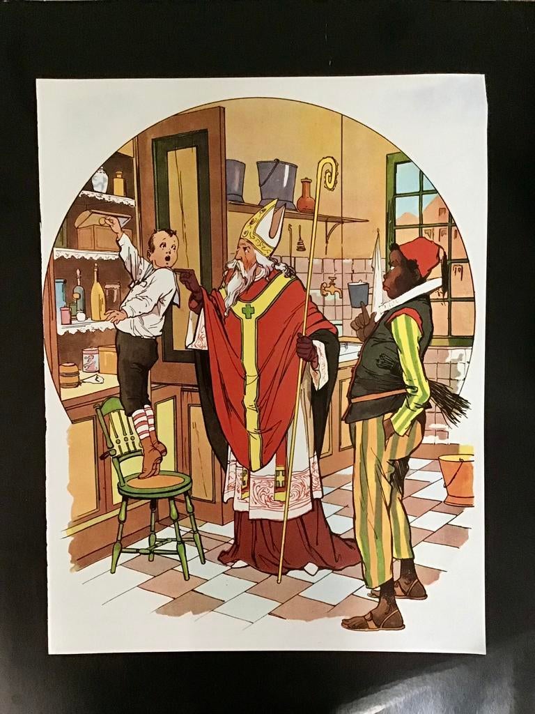 Sinterklaas: Nostalgische 19e-eeuwse prent – mooie staat, Ophalen of Verzenden, Zo goed als nieuw, Voor 1940, Prent