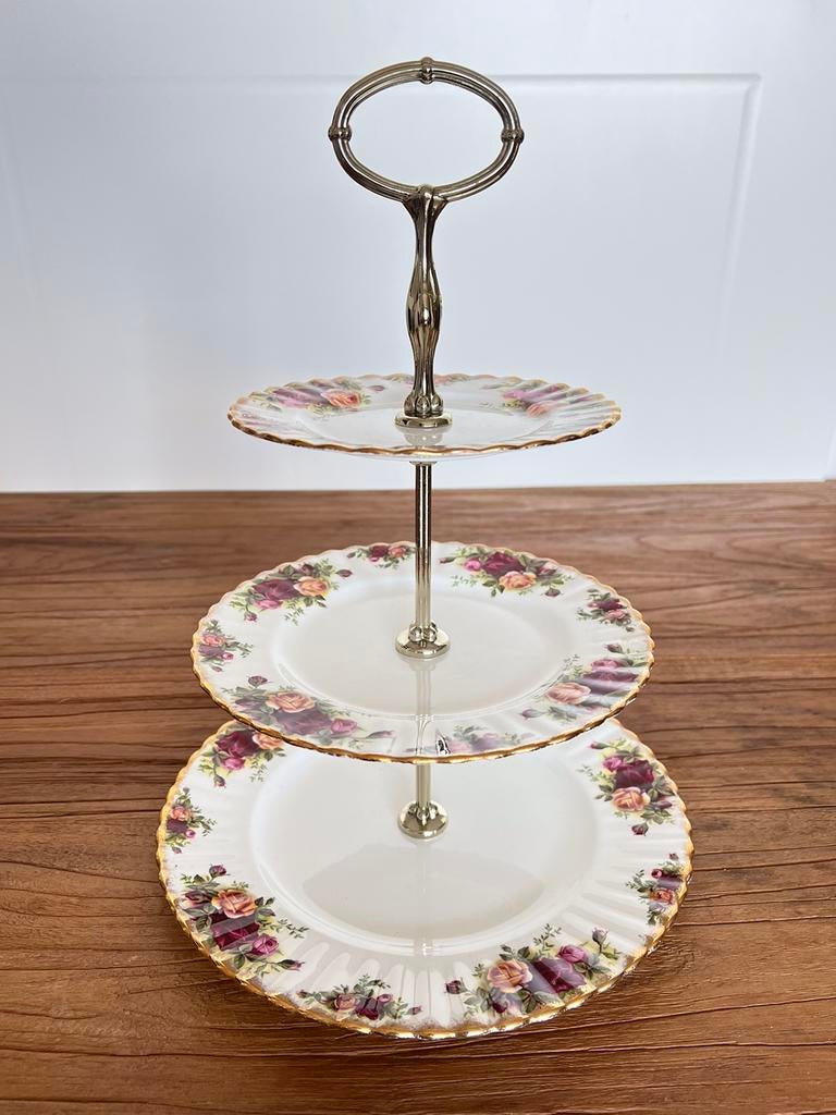 Royal Albert Old Country Roses Etagere 3 laags, Ophalen of Verzenden, Nieuw
