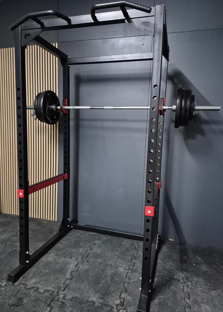 Complete halterset + squat rack – Zeer goede staat!, Ophalen, Zo goed als nieuw, Overige typen