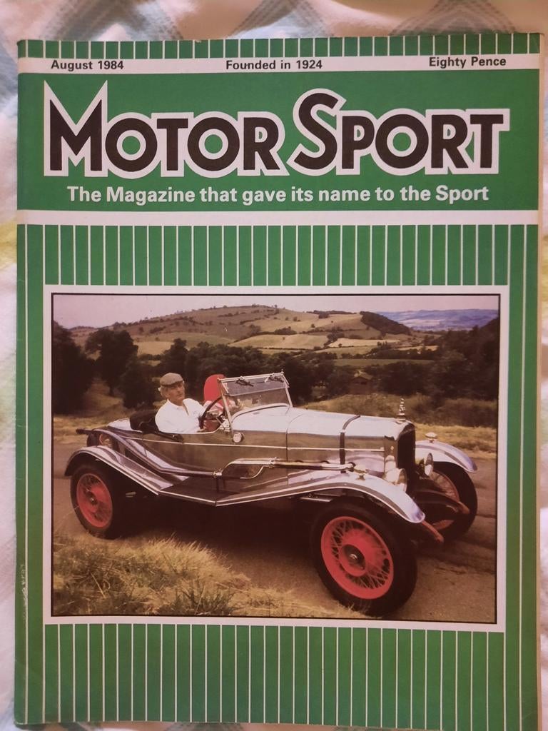 Motor Sport augustus 1984, Boeken, Tijdschriften en Kranten, Ophalen of Verzenden