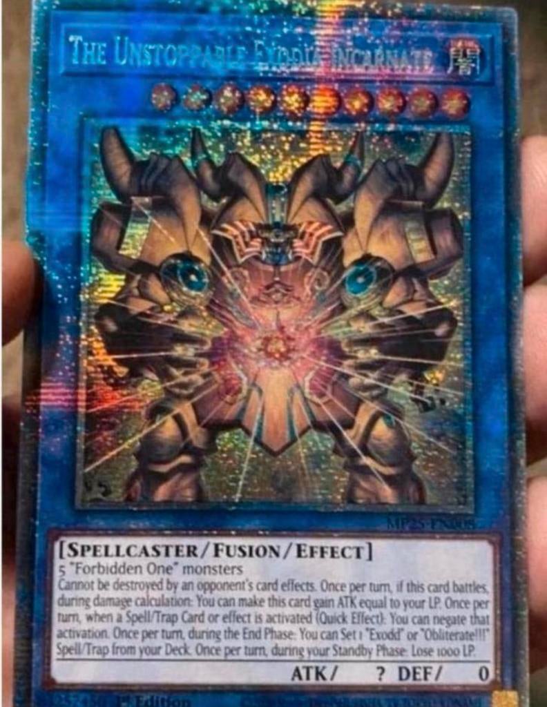 Yu-Gi-Oh! The Unstoppable Exodia Incarnate MP25 Starlight  !, Ophalen of Verzenden, Zo goed als nieuw, Losse kaart, Foil