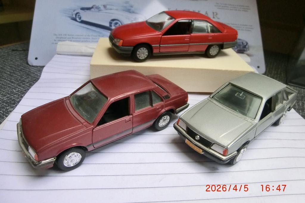 3x Gama Opel Ascona en Omega. 1:43, Ophalen of Verzenden, Zo goed als nieuw, Auto, Gama