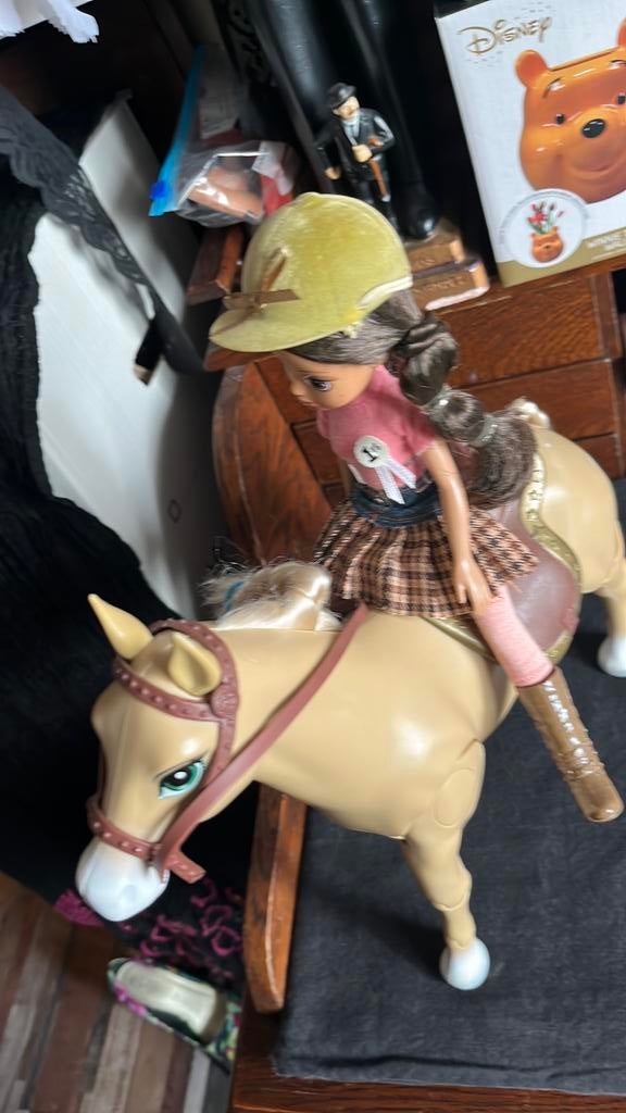 Dit set paard rij pop, Verzamelen, Speelgoed, Verzenden, Zo goed als nieuw