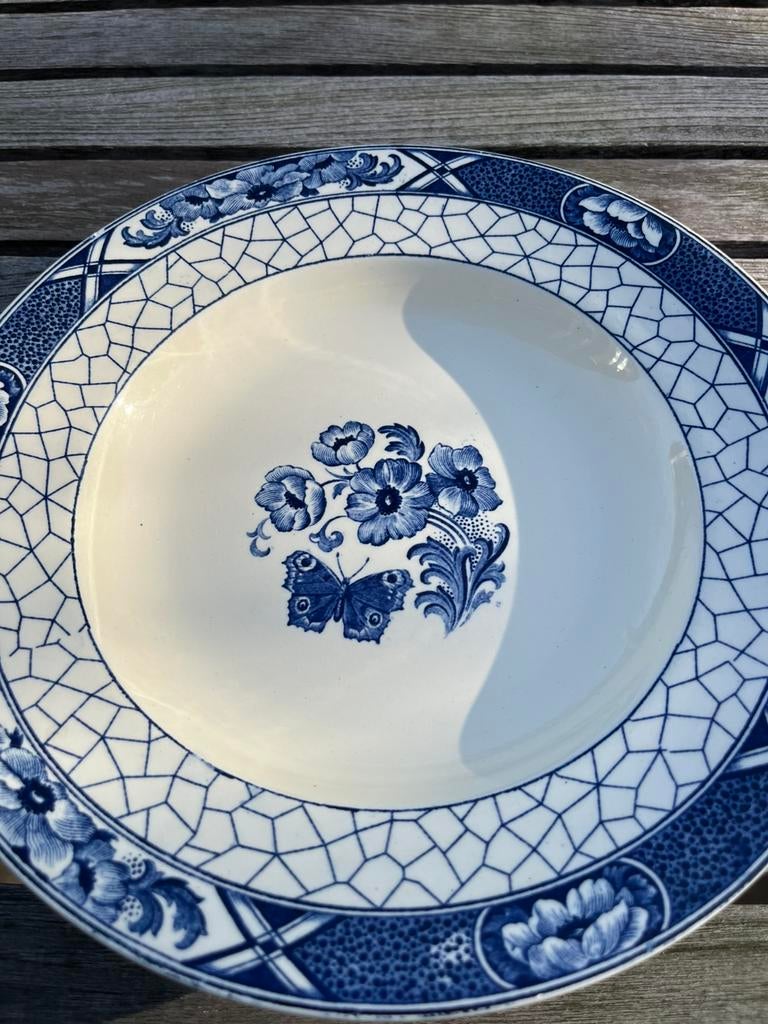 2 diepe borden Butterflij, Antiek en Kunst, Ophalen of Verzenden