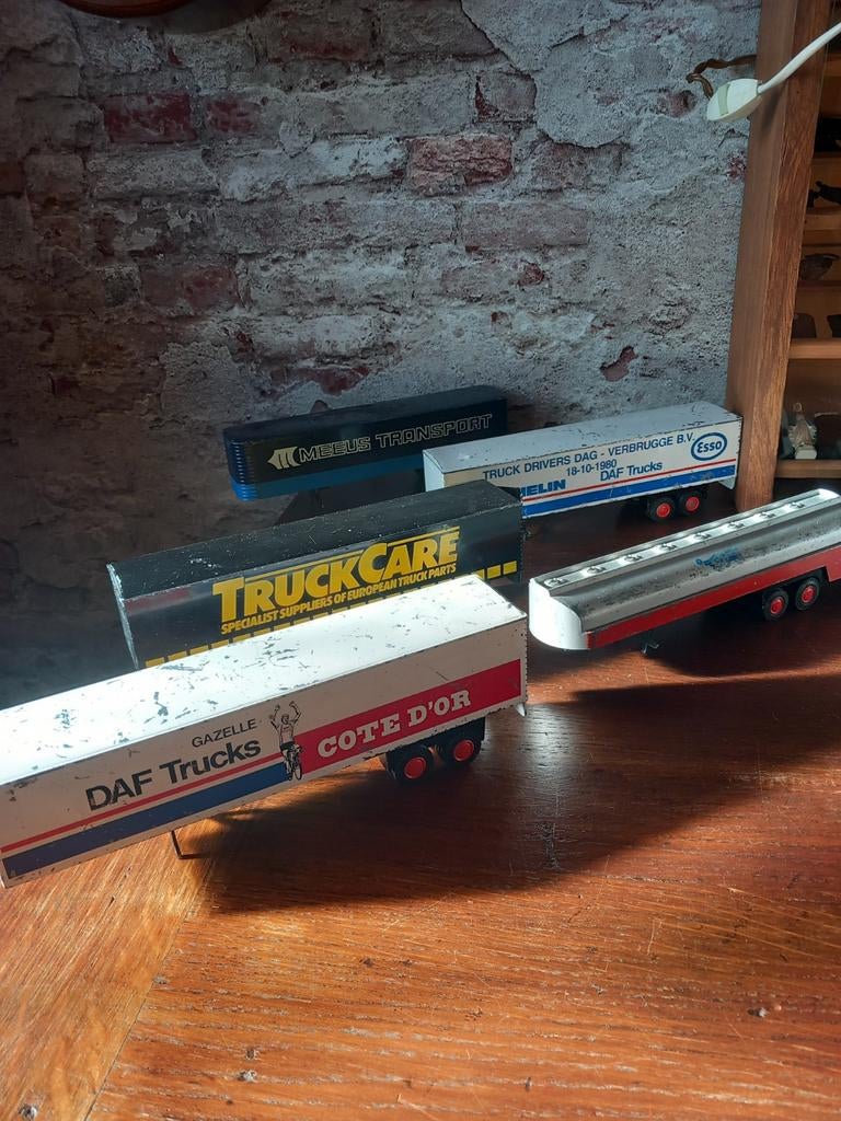 Daf truck aanhangers Lion Cars jaren 70 /80, Ophalen of Verzenden, 1:32 tot 1:50, Truck, Overige merken